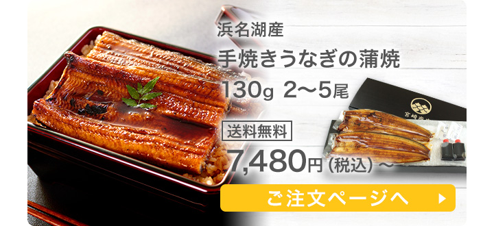 お中元に浜名湖産うなぎの蒲焼