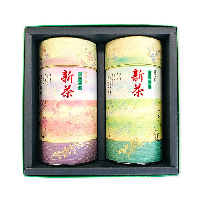 静岡茶 新茶 上級煎茶 初摘み 2缶詰合せ